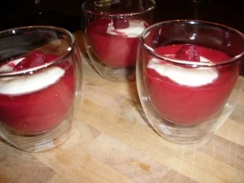 Himbeerschaum mit Joghurthaube - Rezept