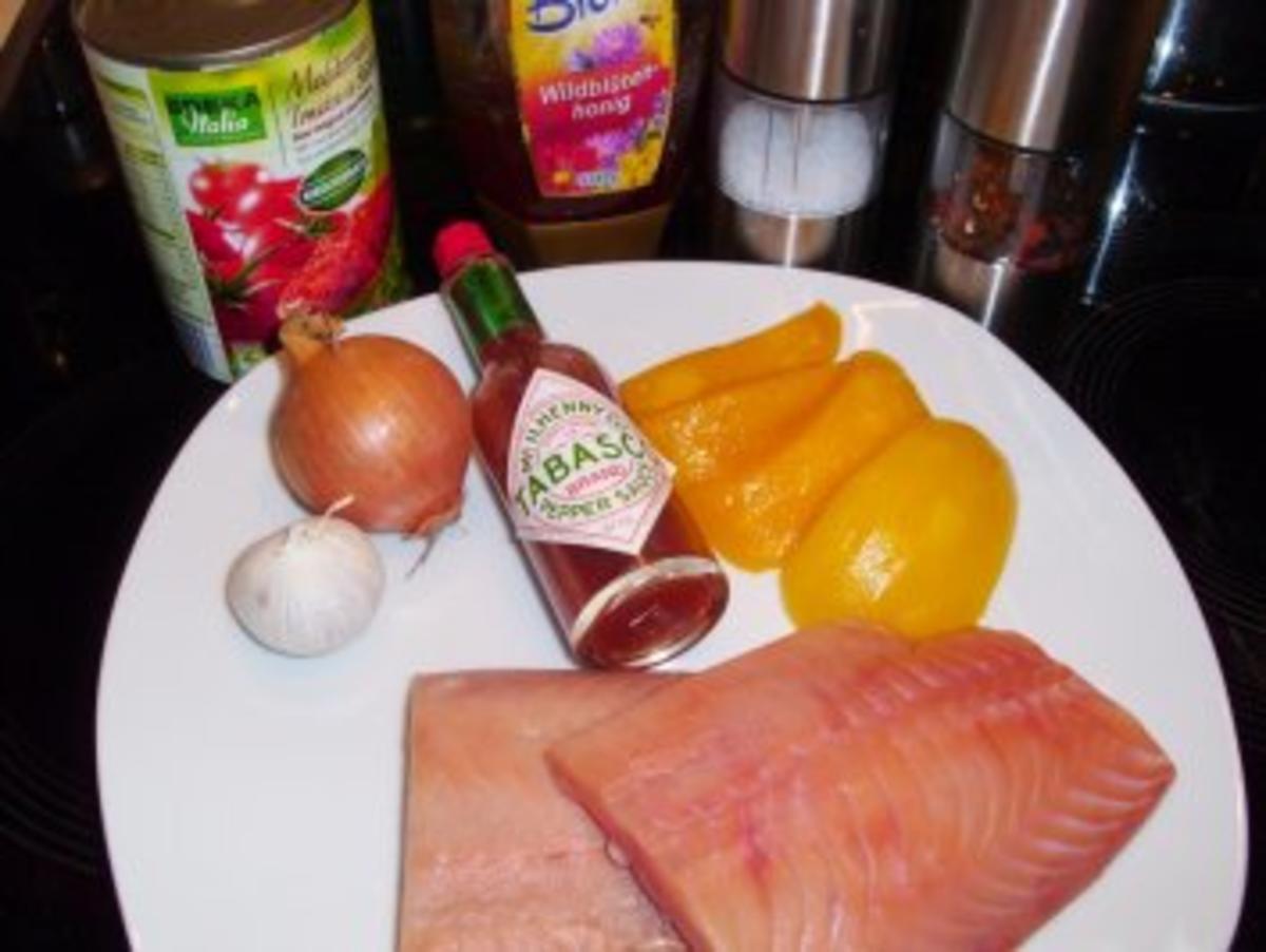 Fisch: Wildlachsfilet mit Mango-Tomaten-Sauce - Rezept - Bild Nr. 2