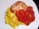 Fisch: Wildlachsfilet mit Mango-Tomaten-Sauce - Rezept