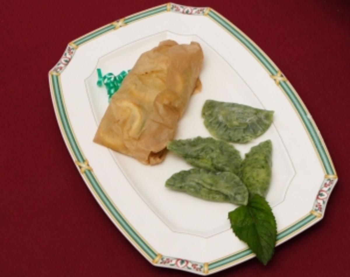 Seeteufel in Papier mit Spargelminz-Cappelletti (Peter Nottmeier) - Rezept