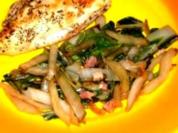 Mangoldgemüse mit Speck - Rezept