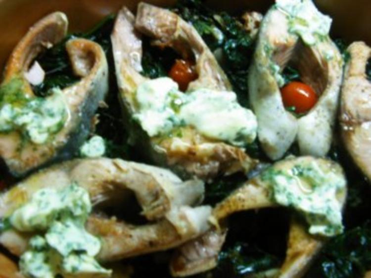 Lachssteak im Spinatbett - einfach - von wastel