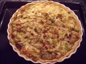 Quiche mit Lauch-Birnen-Speckfüllung - Rezept