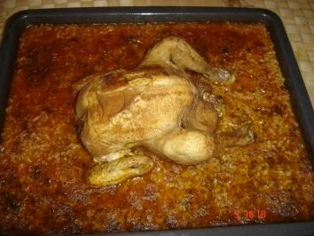 Rezept: Haehnchen mit Reis im Ofen Bild Nr. 2 Haehnchen mit Reis im Ofen - Rezept - Bild Nr. 2