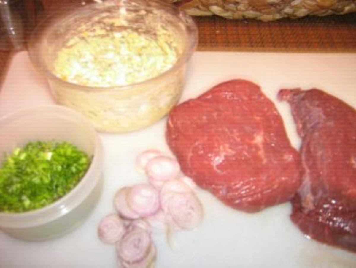Steak mit Meerrettichbutter und Salat - Rezept - Bild Nr. 3