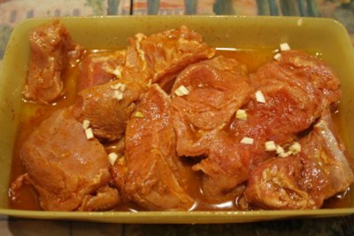 Schweinemedailons in Balsamicocreme an Karotten-Apfel-Mus und Ofenkartoffeln - Rezept - Bild Nr. 3