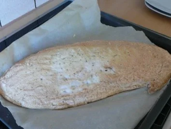 Rezept: Lachsforelle im Thymian-Salzmantel mit Rosmarinkartoffeln Bild Nr. 15 Lachsforelle im Thymian-Salzmantel mit Rosmarinkartoffeln - Rezept - Bild Nr. 15