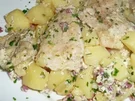 Welsfilet auf Schinkenkartoffelgratin - Rezept
