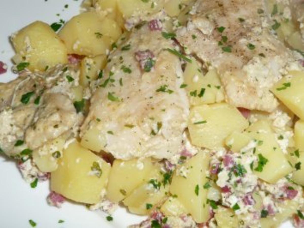 Welsfilet auf Schinkenkartoffelgratin - Rezept - kochbar.de Welsfilet auf Schinkenkartoffelgratin - Rezept - kochbar.de