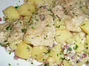 Rezept: Welsfilet auf Schinkenkartoffelgratin Welsfilet auf Schinkenkartoffelgratin - Rezept