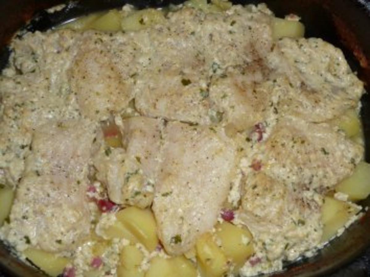 Welsfilet auf Schinkenkartoffelgratin - Rezept - kochbar.de