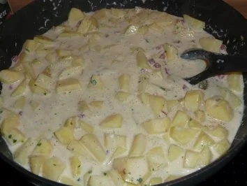 Welsfilet auf Schinkenkartoffelgratin - Rezept - Bild Nr. 5