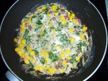 Buntes Rührei mit Giersch - Rezept