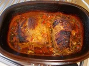 Putenrollbraten im Römertopf - Rezept