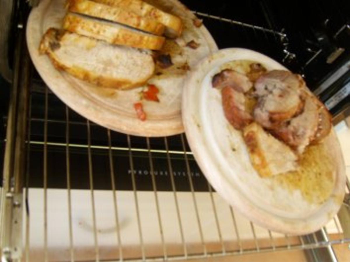 Putenrollbraten im Römertopf - Rezept mit Bild