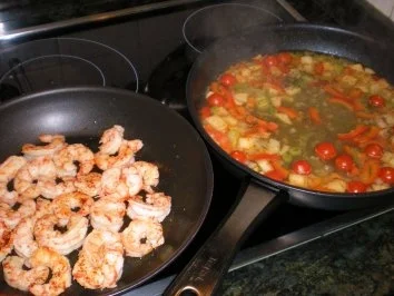 Meeresfrüchte: Gambas in Hummersauce auf Tagliatelle - Rezept - Bild Nr. 4