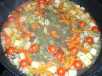 Meeresfrüchte: Gambas in Hummersauce auf Tagliatelle - Rezept - Bild Nr. 5