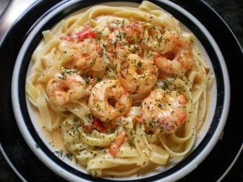 Meeresfrüchte: Gambas in Hummersauce auf Tagliatelle - Rezept - Bild Nr. 8