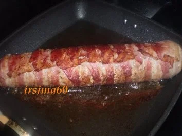 Rezept: Schweinefilet im Baconmantel mit Steinpilzen Bild Nr. 5 Schweinefilet im Baconmantel mit Steinpilzen - Rezept - Bild Nr. 5