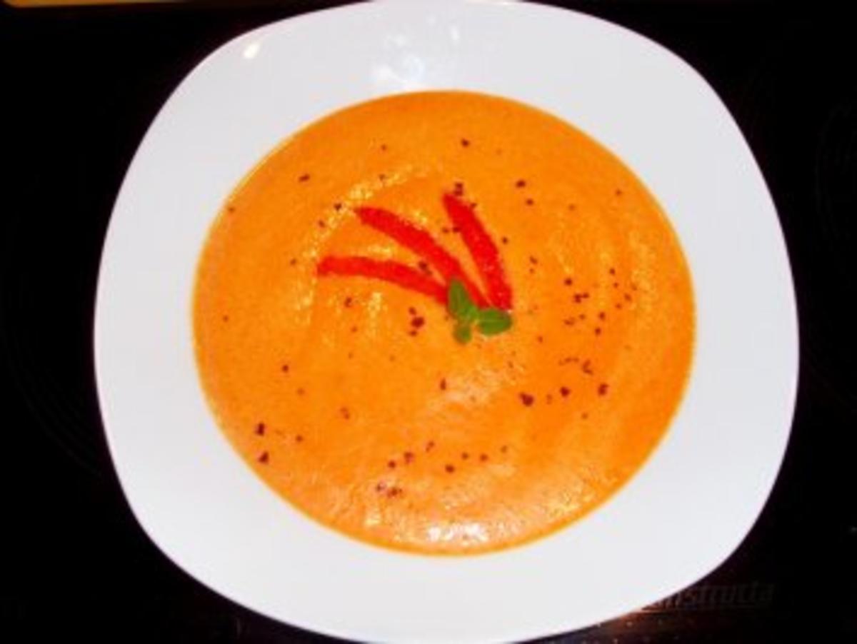 Suppe: Geschäumter Paprika-Rahm - Rezept