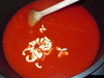 Hähnchenbrust in Kardamom-Parmesan-Hülle auf Tomatensauce und Reis - Rezept - Bild Nr. 6