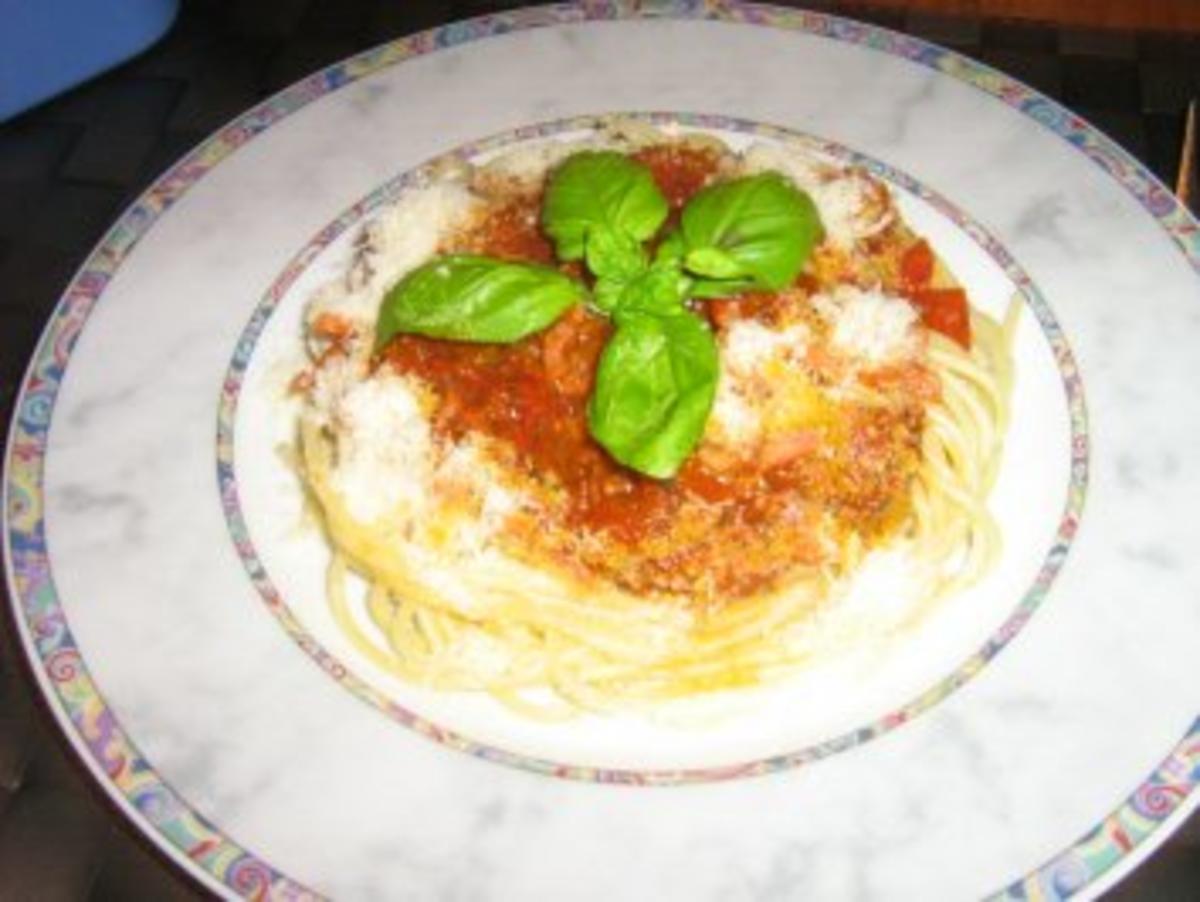 Spaghetti mit Schinken-Bolognese  scharf gewürzt - Rezept - Bild Nr. 6
