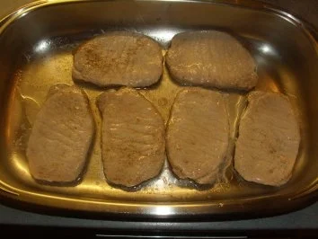 Fleischgerichte: Minutensteaks mit Senfkruste - Rezept - Bild Nr. 3