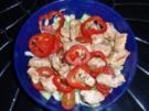 Kleiner Salat mit Putenstreifen *für die Arbeit* - Rezept