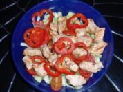 Kleiner Salat mit Putenstreifen *für die Arbeit* - Rezept