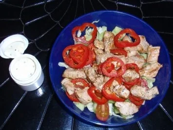 Kleiner Salat mit Putenstreifen *für die Arbeit* - Rezept - Bild Nr. 5