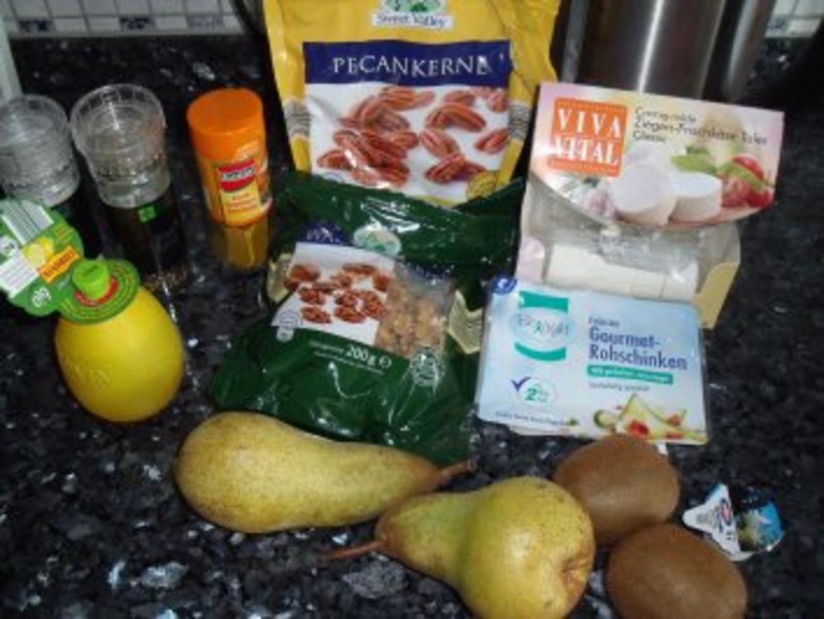 Birnen - pikant gefüllt und im Ofen gebacken; Vorspeise oder pikantes Dessert - Rezept - Bild Nr. 2