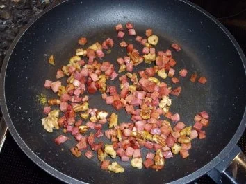 Birnen - pikant gefüllt und im Ofen gebacken; Vorspeise oder pikantes Dessert - Rezept - Bild Nr. 3