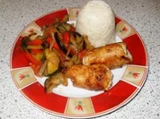 Geflügelröllchen mit Ratatouille - Rezept