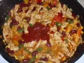 Rezept: Mexikanische Nudel-Fleisch-Pfanne Bild Nr. 5 Mexikanische Nudel-Fleisch-Pfanne - Rezept - Bild Nr. 5