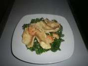 Fisch auf Blattspinat - Rezept