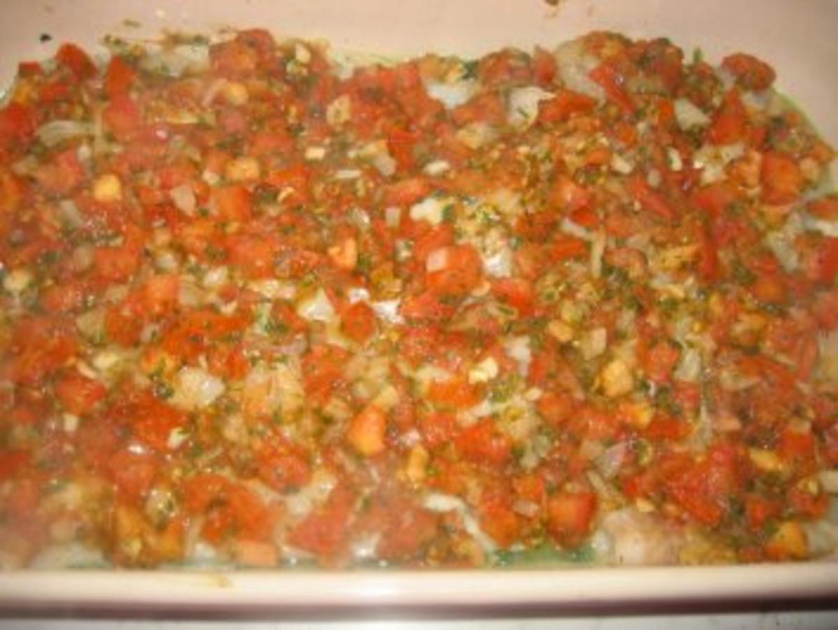 Seelachs auf Spinatbett mit Tomatendecke - Rezept - Bild Nr. 5