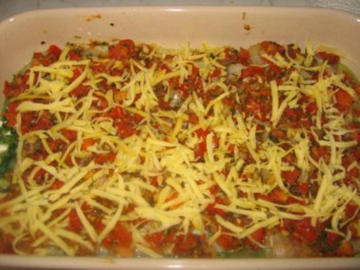 Seelachs auf Spinatbett mit Tomatendecke - Rezept - Bild Nr. 6