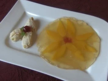 Rezept: Mangoblüten in Weingelee und Mango - Mousse Bild Nr. 3 Mangoblüten in Weingelee und Mango - Mousse - Rezept - Bild Nr. 3