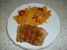Lachsfilet mit Tomatenpasta - Rezept