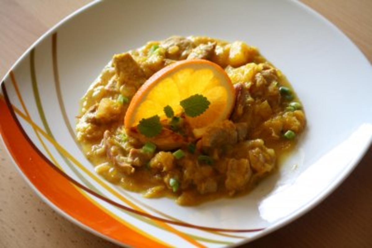 Bilder für Puten - Geschnetzeltes in Curry-Orangensoße - Rezept