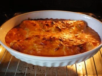 Überbackene Pfannkuchen mit Hackfleisch - Rezept