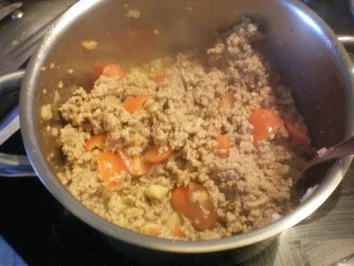 Überbackene Pfannkuchen mit Hackfleisch - Rezept - Bild Nr. 3