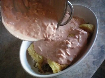 Überbackene Pfannkuchen mit Hackfleisch - Rezept - Bild Nr. 7