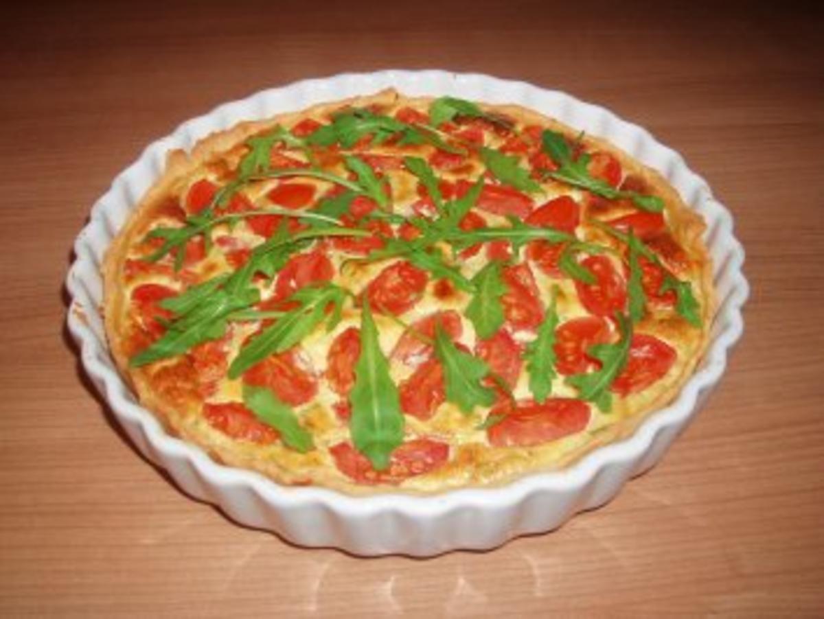 Quiche mit Ziegenkäse und Tomaten - Rezept