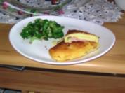 Kartoffel- Cordon- Bleu mit lauwarmen Feldsalat - Rezept