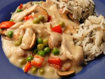 Hühnerfrikassee "kunterbunt" - Rezept