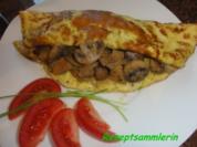 Eier:   OMELETT mit PILZFÜLLE - Rezept
