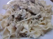 Putengeschnetzeltes mit Kräuterfrischkäse - Rezept