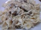 Putengeschnetzeltes mit Kräuterfrischkäse - Rezept
