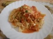 Mini-Schnitzel auf Bandnudeln - Rezept